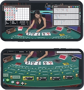 Paysage de Téléphones Mobiles Baccarat Avec Croupier en Direct