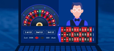 Jeu de Roulette avec Croupier en Direct sur Ordinateur Portable