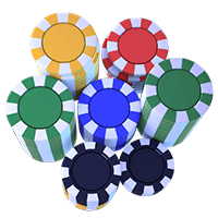 Jetons de Poker pour Marquer l'Icône des Cartes de Bingo