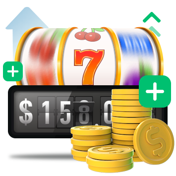 Free Spin Slot Bonus Icon With Coins Icon